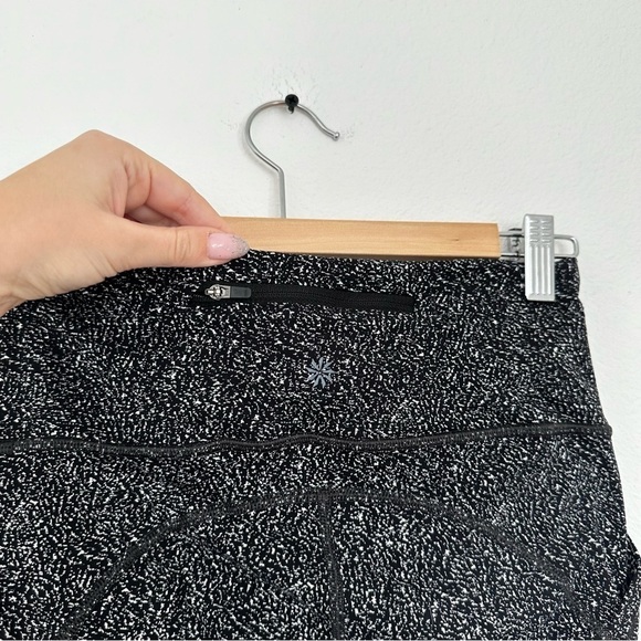 Athleta Lightning Static 7/8 Leggings Black White High Waisted Size Small Women - Picture 5 of 10